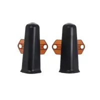 Угол наружный для плинтуса &laquo;Деконика&raquo;, с крепежом, 85 мм, 2 штуки, цвет 007 чёрный