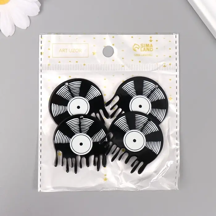 Декор для творчества акрил Декор для творчества акрил "Расплавившаяся пластинка" 4,5х4х0,2 см