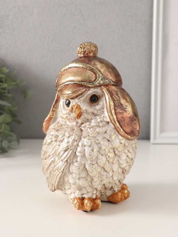 Сувенир полистоун Сувенир полистоун "Сова в шапке-ушанке" 10,5х12х18 см