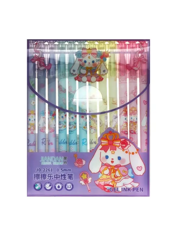 Стираемая ручка &laquo;Зайчик&raquo;, гелевая, синий стержень, узел 0.5 мм, МИКС