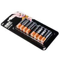 Батарейка алкалиновая Duracell Basic (CH), AA, LR06-8BL, 1.5В, блистер, 8 шт