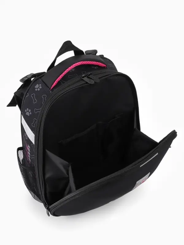 Рюкзак школьный для девочки &laquo;Собачка&raquo;, Stavia, эргономичная спинка, 30&times;16&times;38 см, чёрный