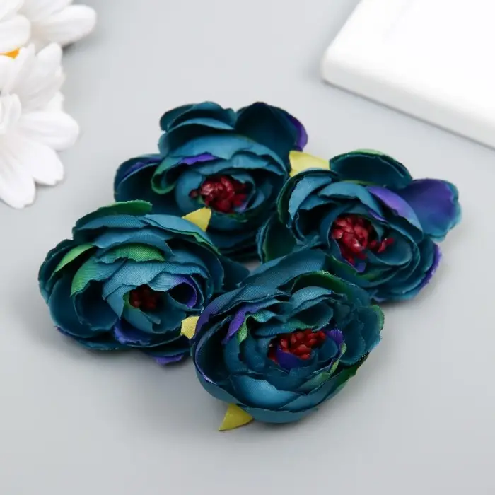 Бутон на ножке для декорирования "Пион Шарм" бензиновый 3,5х3,5 см