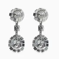 Набор 2 предмета: серьги, колье &laquo;Вечерний шик. Овал&raquo;, бело-ярко-синий в серебре