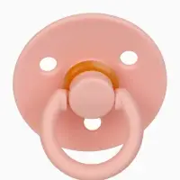 Соски-пустышки, от 0 мес., латекс, классические, в контейнере, набор из 2 шт., персиковый/айвори, M&B