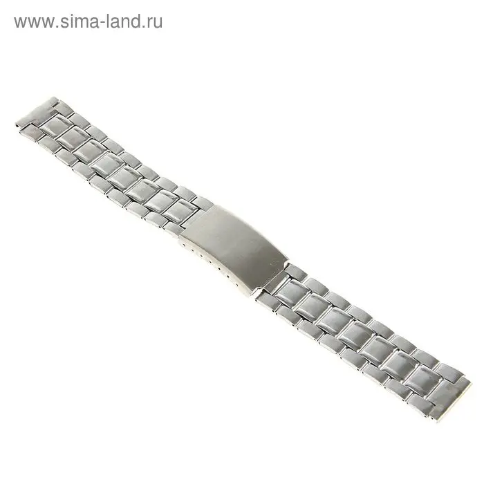 Ремешок для часов &laquo;Соломон&raquo;, 18 мм, металл, длина 18 см, серебристый