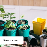 Набор для рассады: стаканы по 500 мл (8 шт.), поддон 40 × 20 см, цвет МИКС, Greengo