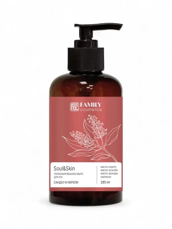 Мыло для рук парфюмированное Soul&Skin сандал и нероли, 285 мл Мыло для рук парфюмированное Soul&Skin сандал и нероли, 285 мл