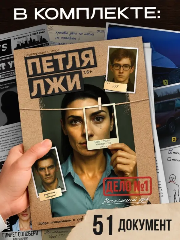Настольная игра &laquo;Петля лжи&raquo;, детективная, 16+
