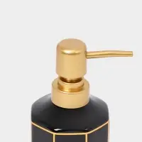 Набор для ванной &laquo;Равновесие&raquo;, 2 предмета, дозатор для мыла, стакан, чёрный