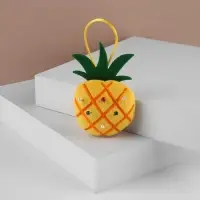 Игольница с петлёй &laquo;Ананас&raquo;, 6.5&times;6.5&times;3 см, жёлтая