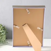 Фоторамка пластик формат А4 "Ламберто" серебро с белым 31х21,8х3,5 см