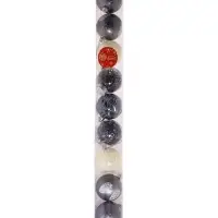 Ёлочные игрушки &laquo;Мелодия&raquo; волны диско, шары новогодние, d=6 см, набор 9 шт. серый/белый