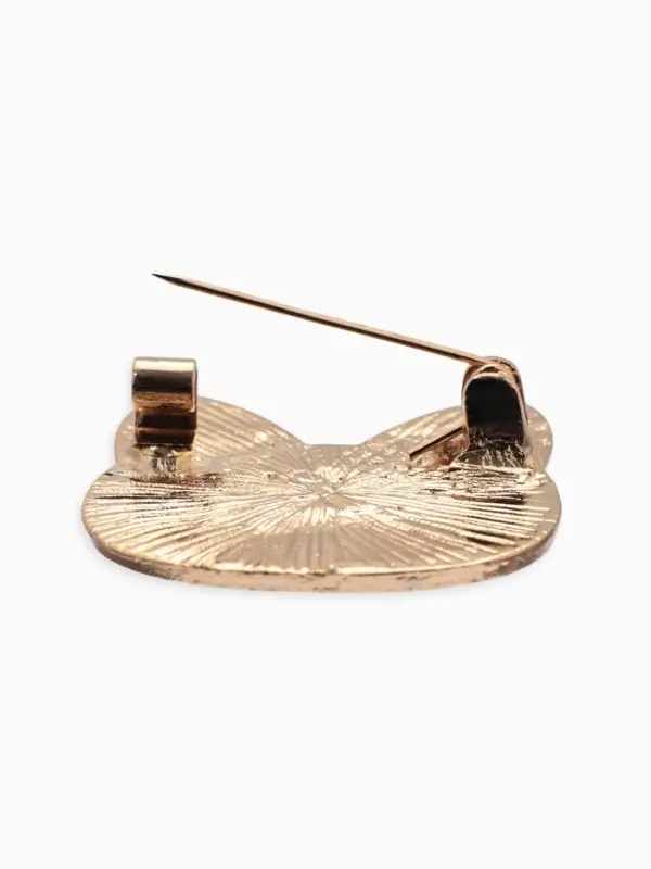 Брошь &laquo;Кошечка&raquo;, цветочный узор, цветная в золоте