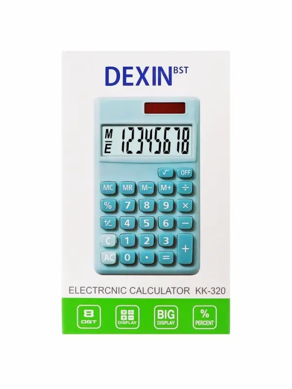 Калькулятор карманный, 08-разрядный, корпус розовый