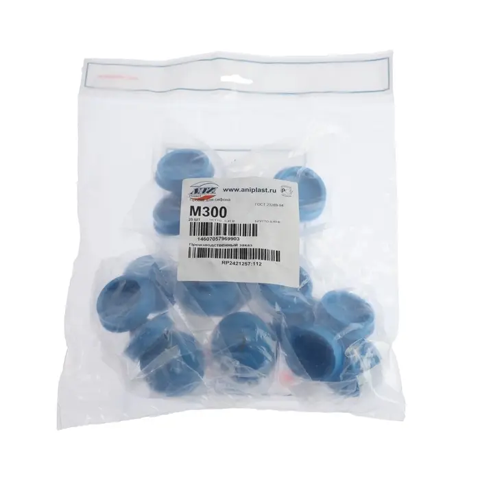 Пробка для ванны «АНИ Пласт» M300, 1 1/2", d=45 мм, голубая