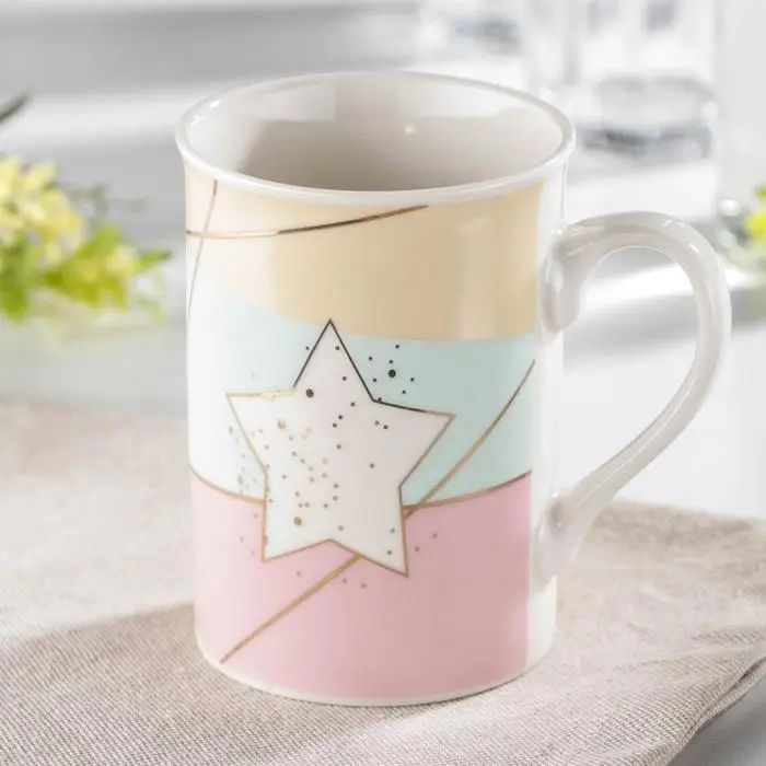 Кружка фарфоровая Доляна «Звезда», 300 мл Кружка фарфоровая Доляна «Звезда», 300 мл