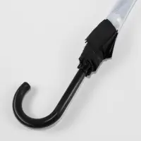 Зонт - трость полуавтоматический &laquo;Кант&raquo;, 8 спиц, R=43/60 см, d=86 см, чёрный, прозрачный