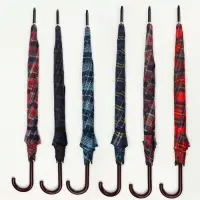 Зонт - трость полуавтоматический &laquo;Клетка&raquo;, 8 спиц, R=58/68 см, d=116 см, синий