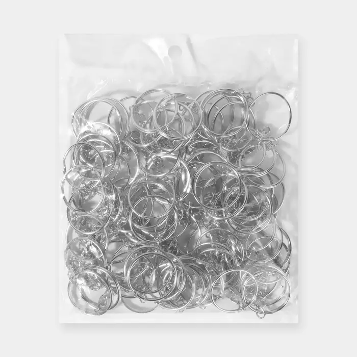 Основа для брелока d25мм с цепочкой набор 100 шт металл серебряный Основа для брелока d25мм с цепочкой набор 100 шт металл серебряный