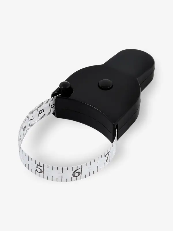 Рулетка для измерения объёмов тела портновская, 150 см (снаружи дюймы, внутри см), чёрная