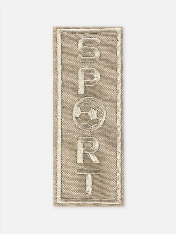 Термоаппликация Sport, 3.7×9.8 см, бежевая Термоаппликация Sport, 3.7×9.8 см, бежевая