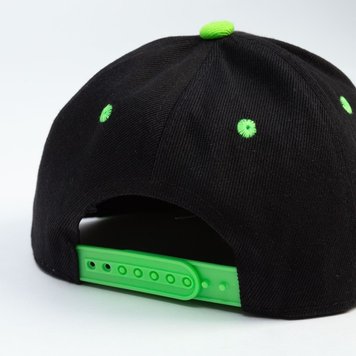 Кепка детская MINAKU BOY, чёрный/зелёный, размер 52-54 Кепка детская MINAKU BOY, чёрный/зелёный, размер 52-54