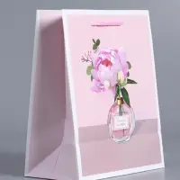 Пакет подарочный ламинированный "Счастья и любви" 18 х 22,3 х 10 см