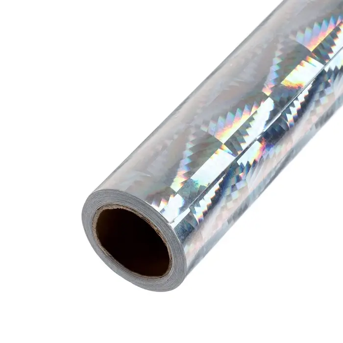 Плёнка самоклеящаяся, голография, серебристая, 0.45&times;3 м, 30 мкм