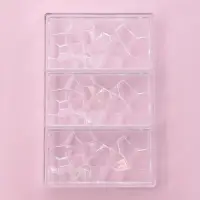 Форма для шоколада KONFINETTA &laquo;Сплит&raquo;, пластик, 27.5&times;17.5&times;2.5 см, 3 ячейки 15.3&times;7.5&times;0.8 см, прозрачная