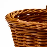 Корзина пластик 25 х 19 х 15 см, ручка17 см коричневый