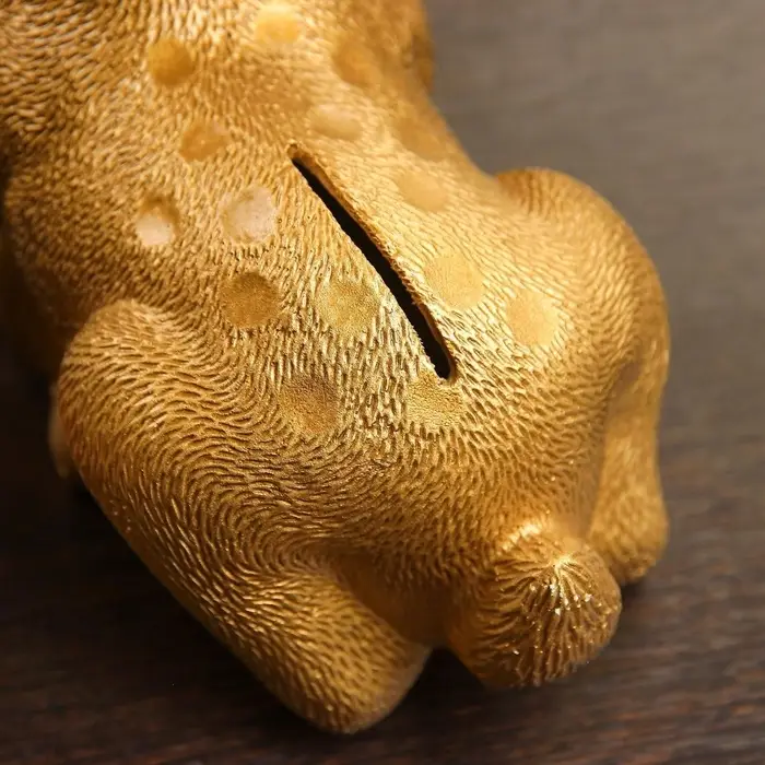 Копилка для денег &laquo;Олененок&raquo;, гипс, под золото, 17&times;10&times;18 см