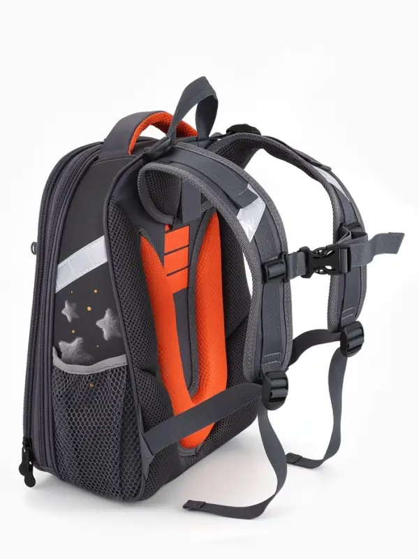 Рюкзак школьный для девочки &laquo;Котик&raquo;, Stavia, эргономичная спинка, 30&times;16&times;38 см, серый