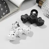 Краб для волос «Флоранс», сердца, 7 см, МИКС