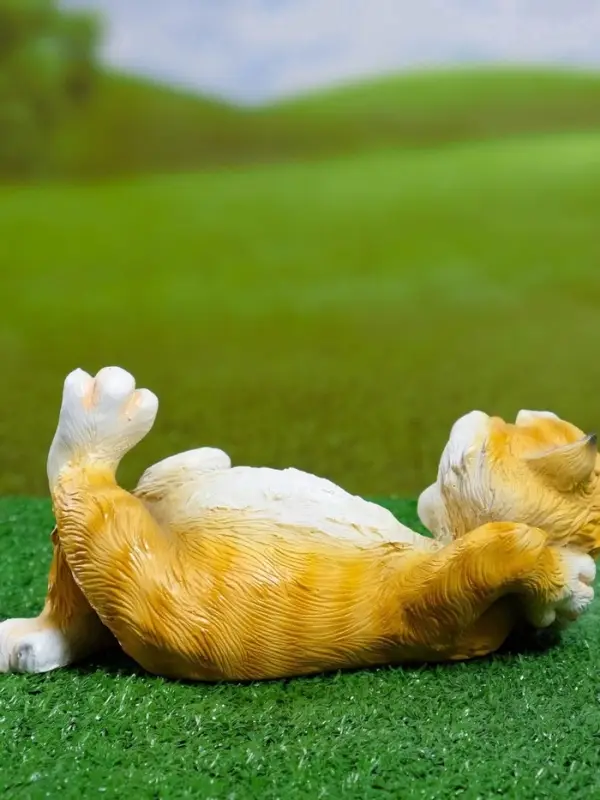 Садовая фигура из полистоуна &laquo;Ленивый Кот&raquo;, 23&times;12.5&times;11 см