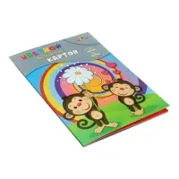 Картон цветной А4 &laquo;Подарок мартышке&raquo;, 12 листов, 12 цветов, 230 г/м&sup2;, 1-сторонняя, мелованная, мягкая