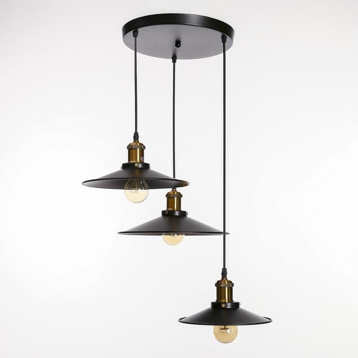 Люстра BayerLux "Квеснел" 3х40Вт черный Е27 30х30х10 см