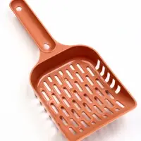 Совок для уборки кошачьего туалета, 23.5&times;10&times;3 см, пластик, цвет коралловый