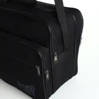 Сумка мужская Luris, 2 отдела на молнии, 2 наружных кармана, 40&times;16&times;28 см, чёрная