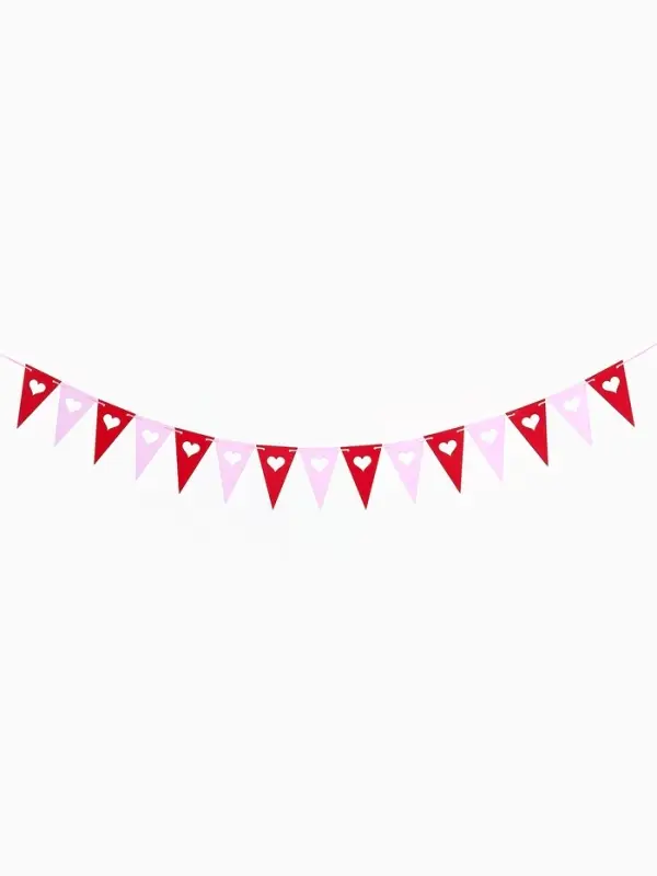 Гирлянда-флажки "сердечки" 2,5 м