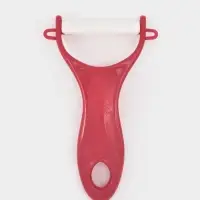 Овощечистка керамическая Доляна &laquo;Солнечная&raquo;, 13 см, красная