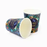 Набор бумажной посуды 12 персон "С Новым годом" праздничный венок , Набор бумажной посуды 12 персон "С Новым годом" праздничный венок ,