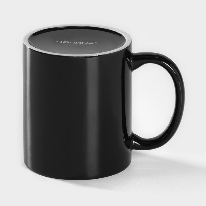 Кружка керамическая Доляна «Классика», 390 мл, цвет чёрный Кружка керамическая Доляна «Классика», 390 мл, цвет чёрный