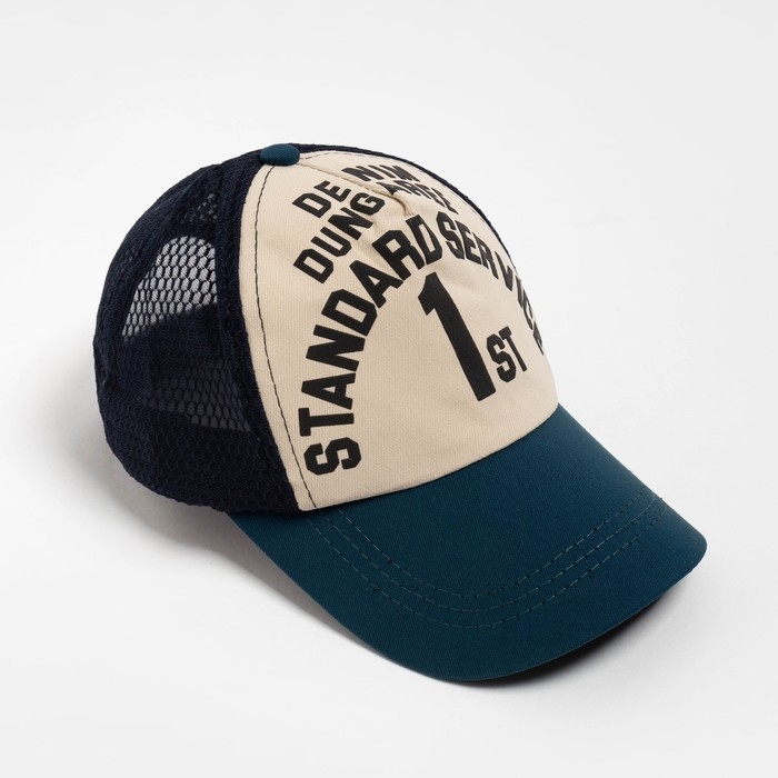 Бейсболка для мальчика MINAKU, цвет сер/син,р-р 52 см Бейсболка для мальчика MINAKU, цвет сер/син,р-р 52 см