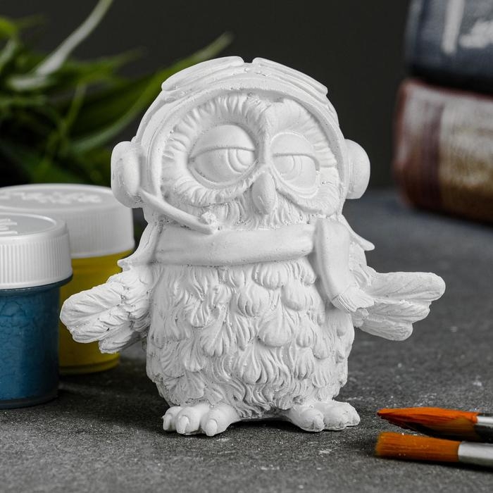 Фигура для раскраски  Фигура для раскраски "Сова пилот" 8х8х5см