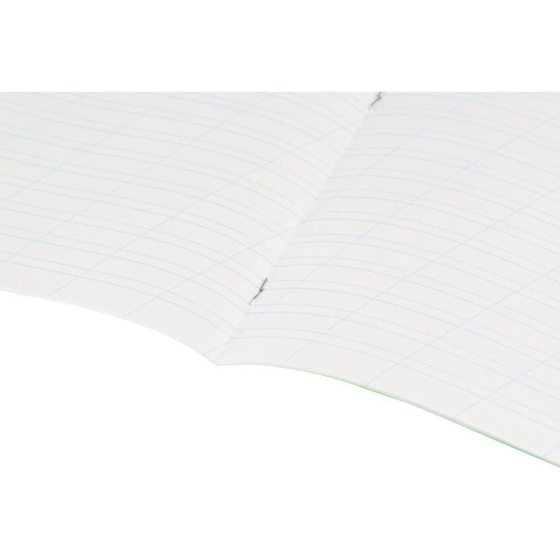 Тетрадь в зеленом офсете 12 л., косая линия уп. по 20 шт.,100% белизна