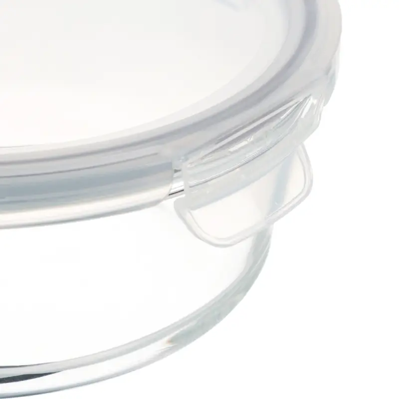 VETTA Контейнер для продуктов на защелках 600мл круглый, жаропрочное стекло