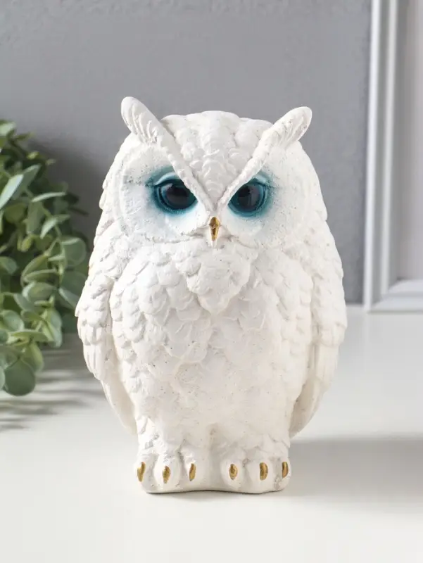 Копилка для денег &laquo;Филин Филя&raquo;, 13&times;13&times;20 см, белый