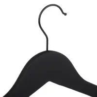 VETTA Вешалка деревянная с клипсами, софт тач, 45x26,5см, черная