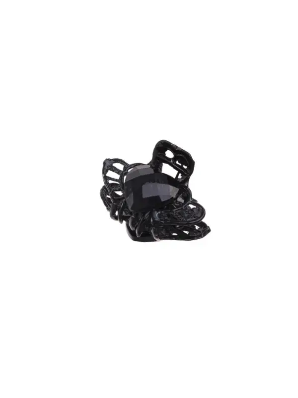 Крабик для волос «Чёрный ажур», ореол сердца, 2.5 см Крабик для волос «Чёрный ажур», ореол сердца, 2.5 см